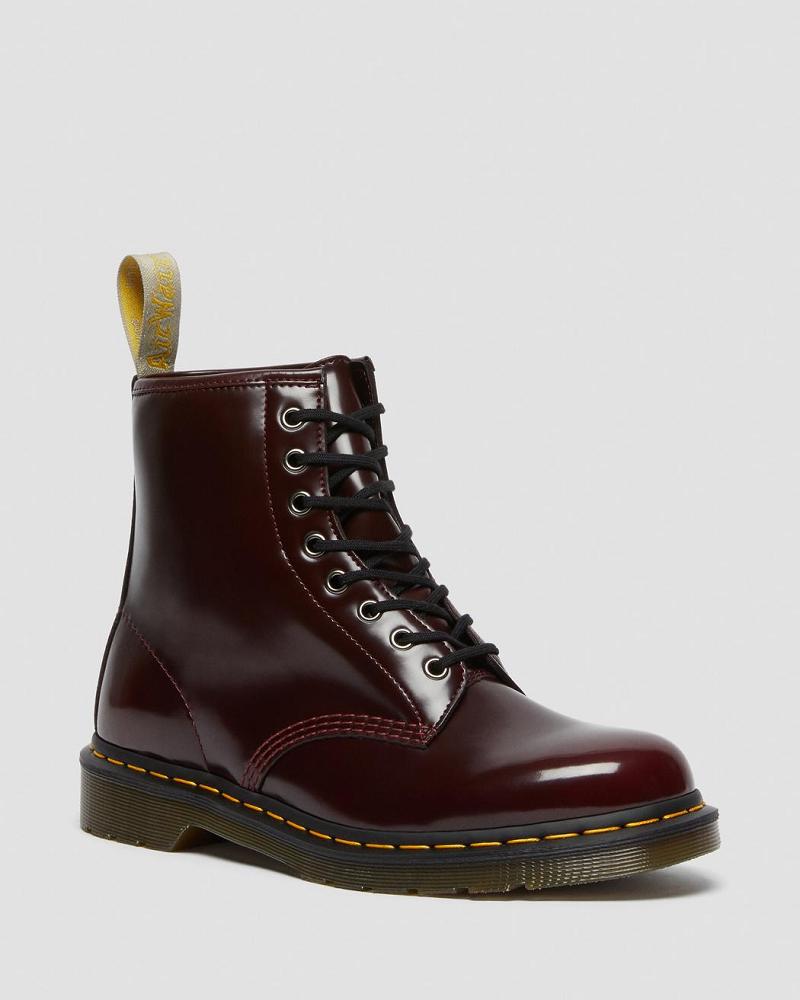 Dr Martens Vegan 1460 Snørestøvler Dame Lyserød Rød | DK 219WNB